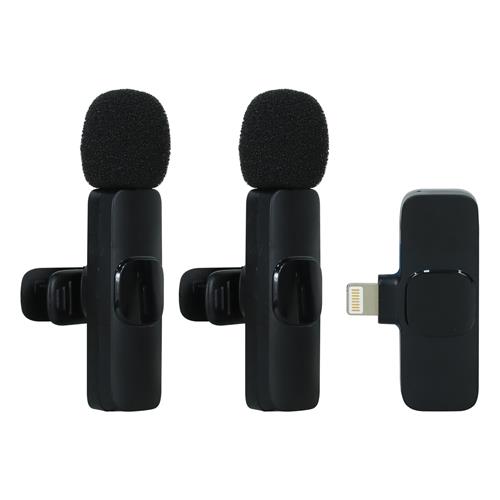 MICROFONO SOLAPA INALAMBRICO DOBLE PARA IPHONE