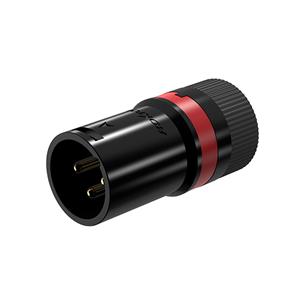 PLUG CANON (XLR) GIRATORIO BAJO PERFIL METALICO NEGRO