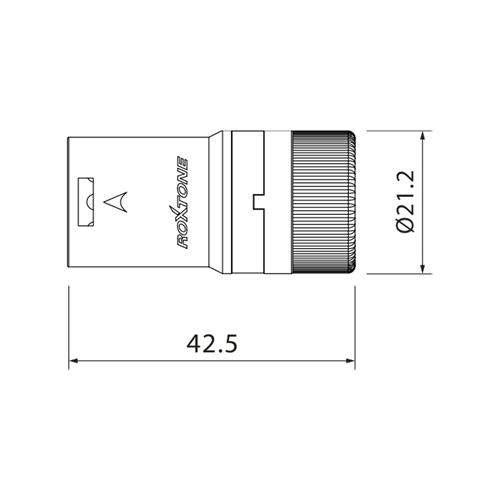 PLUG CANON (XLR) GIRATORIO BAJO PERFIL METALICO NEGRO