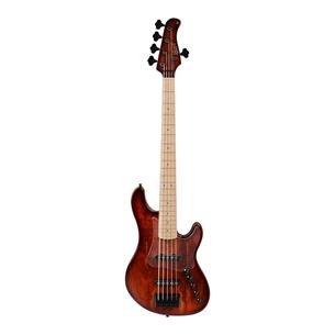 BAJO ELECTRICO 5 CUERDAS MARRON ANTIGUO BURST CON ESTUCHE - DESC