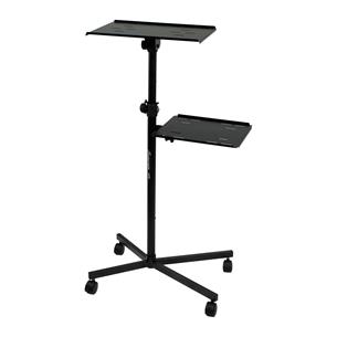 PEDESTAL T CON SOPORTE PARA LAPTOP/CONTROLADOR/PROYECTOR CON RUEDAS - DESC