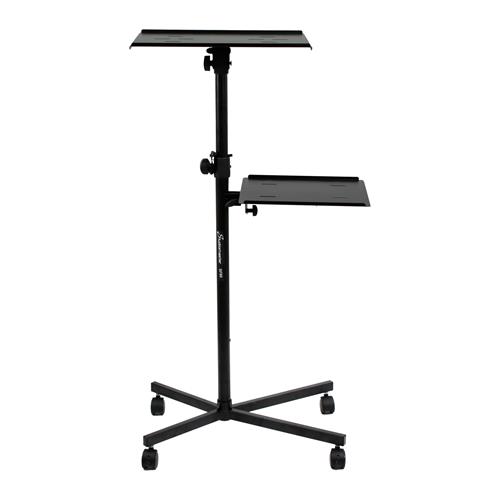 PEDESTAL T CON SOPORTE PARA LAPTOP/CONTROLADOR/PROYECTOR CON RUEDAS - DESC