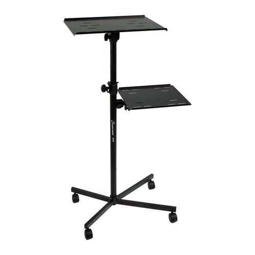 PEDESTAL T CON SOPORTE PARA LAPTOP/CONTROLADOR/PROYECTOR CON RUEDAS - DESC