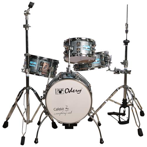 BATERIA ACUSTICA CAFEKIT 4PCS/HARDWARE AZUL SPARKLE - DESC