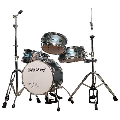 BATERIA ACUSTICA CAFEKIT 4PCS/HARDWARE AZUL SPARKLE - DESC