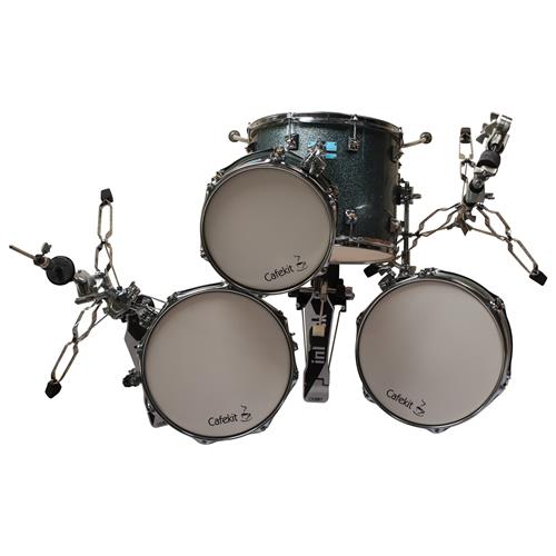 BATERIA ACUSTICA CAFEKIT 4PCS/HARDWARE AZUL SPARKLE - DESC