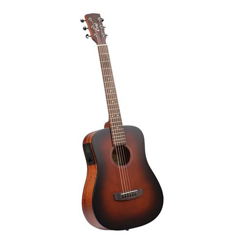 GUITARRA ELECTROACUSTICA EARTH GO OPEN PORE MARRON BURST CON ESTUCHE - DESC