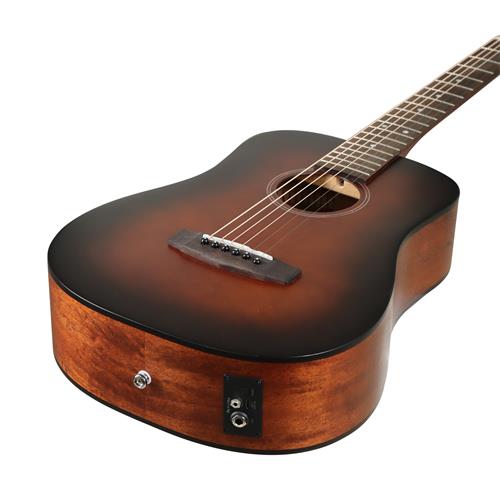 GUITARRA ELECTROACUSTICA EARTH GO OPEN PORE MARRON BURST CON ESTUCHE - DESC