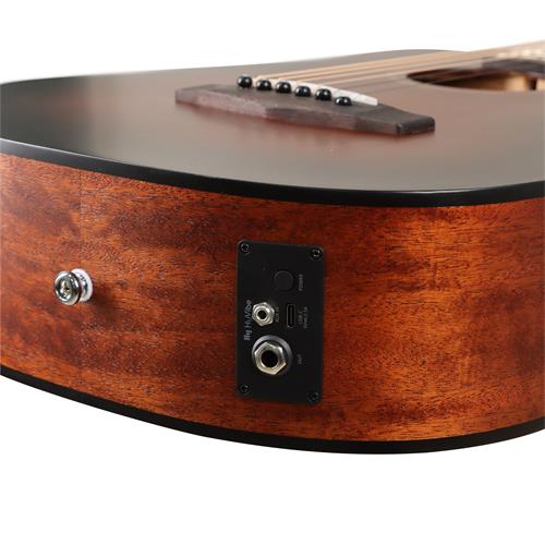GUITARRA ELECTROACUSTICA EARTH GO OPEN PORE MARRON BURST CON ESTUCHE - DESC