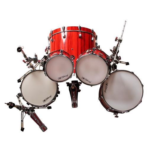 BATERIA ACUSTICA EQUALIZER 220 5PCS/HARDWARE LAQUEADO ROJO PURO - DESC