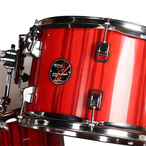 BATERIA ACUSTICA EQUALIZER 220 5PCS/HARDWARE LAQUEADO ROJO PURO - DESC