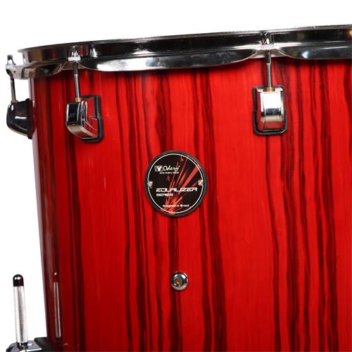 BATERIA ACUSTICA EQUALIZER 220 5PCS/HARDWARE LAQUEADO ROJO PURO - DESC