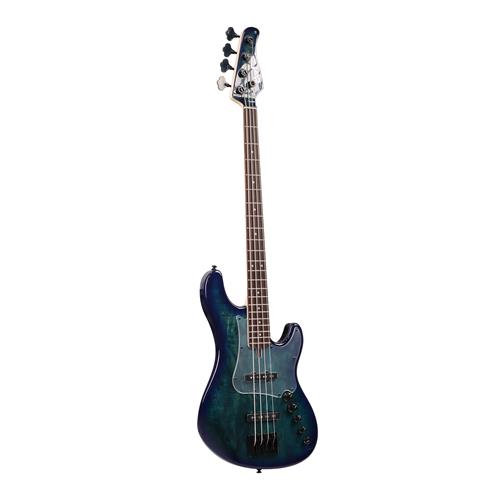 BAJO ELECTRICO 4 CUERDAS AZUL BURST CON ESTUCHE - DESC