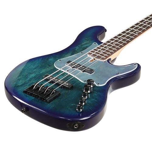 BAJO ELECTRICO 4 CUERDAS AZUL BURST CON ESTUCHE - DESC