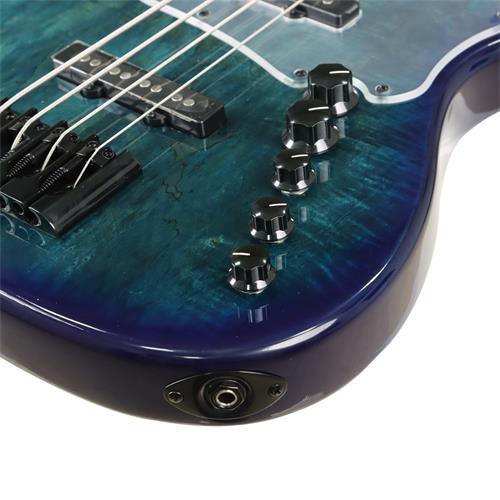 BAJO ELECTRICO 4 CUERDAS AZUL BURST CON ESTUCHE - DESC