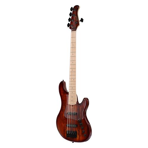BAJO ELECTRICO 5 CUERDAS MARRON ANTIGUO BURST CON ESTUCHE - DESC