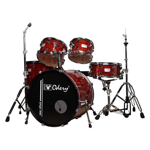 BATERIA ACUSTICA INROCK 220 5PCS/HARDWARE ROJO ATIGRADO - DESC
