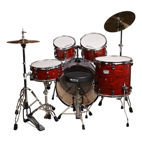 BATERIA ACUSTICA INROCK 220 5PCS/HARDWARE ROJO ATIGRADO - DESC