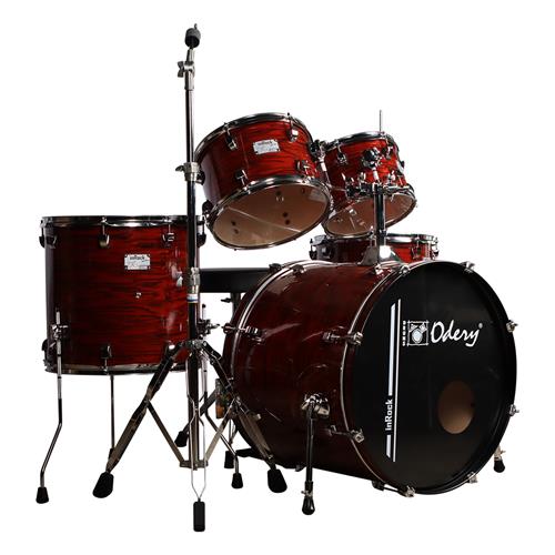 BATERIA ACUSTICA INROCK 220 5PCS/HARDWARE ROJO ATIGRADO - DESC