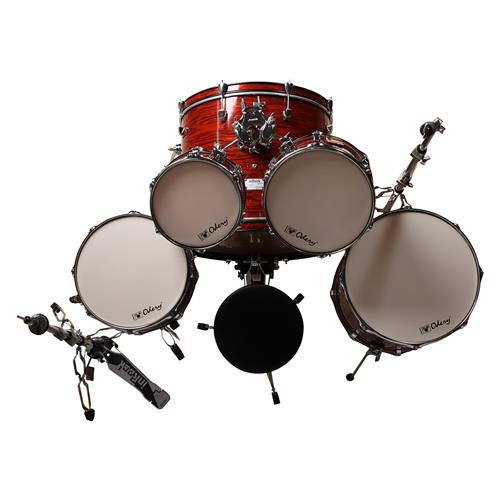 BATERIA ACUSTICA INROCK 220 5PCS/HARDWARE ROJO ATIGRADO - DESC