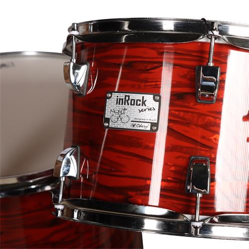 BATERIA ACUSTICA INROCK 220 5PCS/HARDWARE ROJO ATIGRADO - DESC
