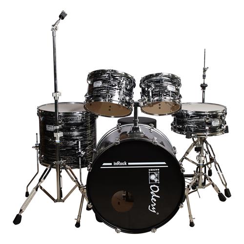BATERIA ACUSTICA INROCK 220 5PCS/HARDWARE NEGRO ATIGRADO - DESC