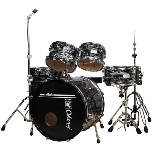 BATERIA ACUSTICA INROCK 220 5PCS/HARDWARE NEGRO ATIGRADO - DESC