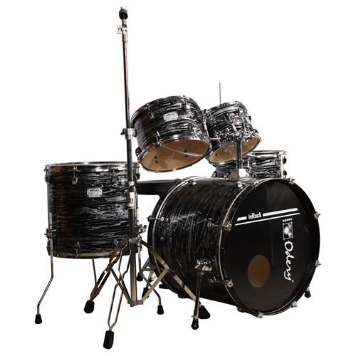 BATERIA ACUSTICA INROCK 220 5PCS/HARDWARE NEGRO ATIGRADO - DESC
