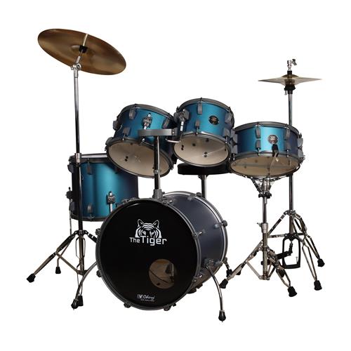BATERIA ACUSTICA TIGER 180 5PCS/HARDWARE/PLATILLOS CAMALEON - DESC