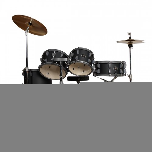 BATERIA ACUSTICA TIGER 180 5PCS/HARDWARE/PLATILLOS NEGRO MATE - DESC