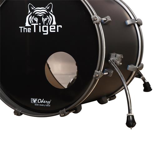 BATERIA ACUSTICA TIGER 180 5PCS/HARDWARE/PLATILLOS NEGRO MATE - DESC