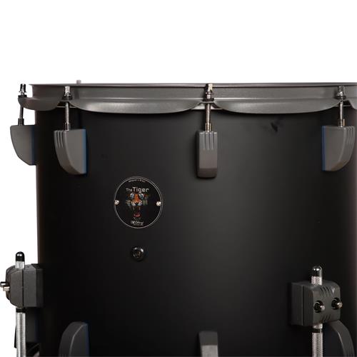 BATERIA ACUSTICA TIGER 180 5PCS/HARDWARE/PLATILLOS NEGRO MATE - DESC