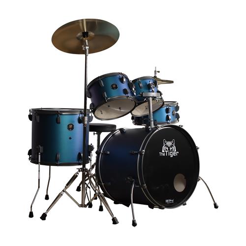 BATERIA ACUSTICA TIGER 220 5PCS/HARDWARE/PLATILLOS CAMALEON - DESC