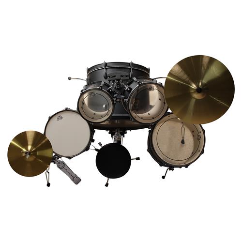 BATERIA ACUSTICA TIGER 220 5PCS/HARDWARE/PLATILLOS NEGRO MATE - DESC