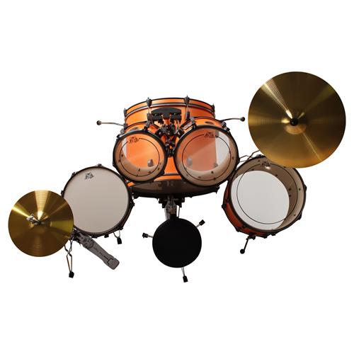 BATERIA ACUSTICA TIGER 220 5PCS/HARDWARE/PLATILLOS NARANJA METALIZADO - DESC