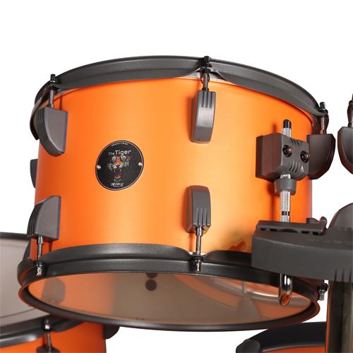 BATERIA ACUSTICA TIGER 220 5PCS/HARDWARE/PLATILLOS NARANJA METALIZADO - DESC
