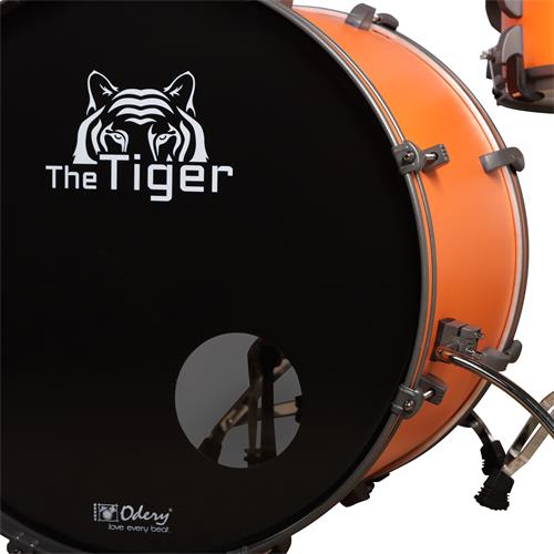 BATERIA ACUSTICA TIGER 220 5PCS/HARDWARE/PLATILLOS NARANJA METALIZADO - DESC