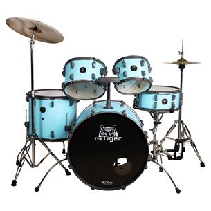 BATERIA ACUSTICA TIGER 220 5PCS/HARDWARE/PLATILLOS AZUL CIELO - DESC