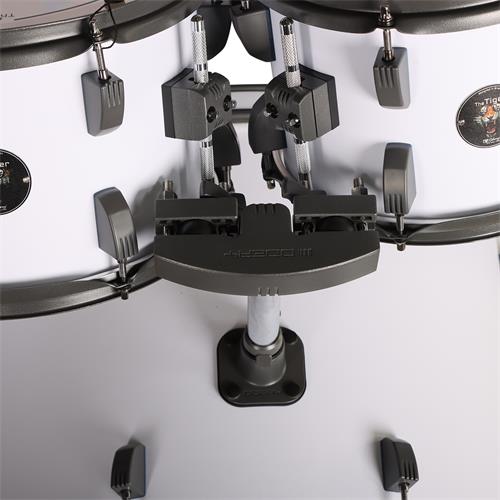 BATERIA ACUSTICA TIGER 220 5PCS/HARDWARE/PLATILLOS BLANCO MATE - DESC
