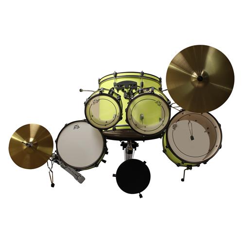 BATERIA ACUSTICA TIGER 220 5PCS/HARDWARE/PLATILLOS VERDE LIMON - DESC