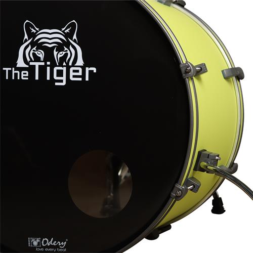 BATERIA ACUSTICA TIGER 220 5PCS/HARDWARE/PLATILLOS VERDE LIMON - DESC