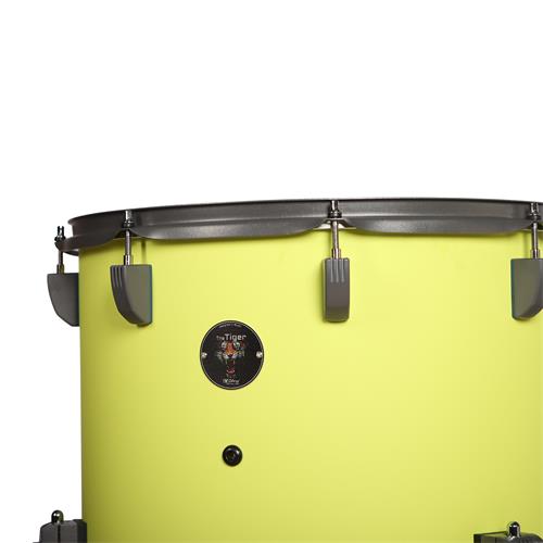 BATERIA ACUSTICA TIGER 220 5PCS/HARDWARE/PLATILLOS VERDE LIMON - DESC