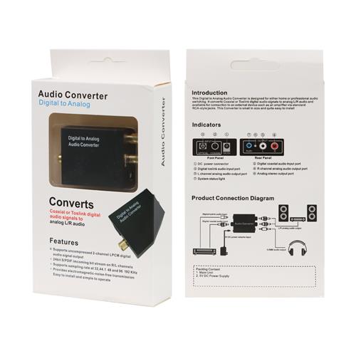 CONVERTIDOR ANALOGICA RCA A AUDIO DIGITAL OPTICAL - CLA