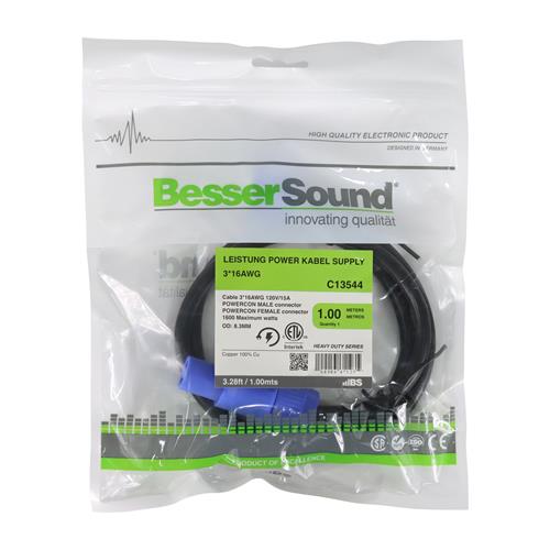 CABLE DE PODER POWERCON LINK 15A 1MT - CLA