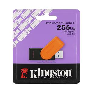 PEN DRIVE 256GB FLASH USB 3.2 DATATRAVELER EXODIA BLACK/ORANGE - CLA