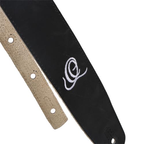 CORREA PARA GUITARRA CUERO SUEDE SERIES NEGRO CENIZA