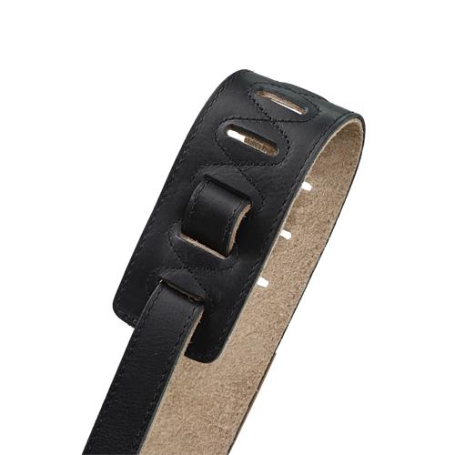 CORREA PARA GUITARRA CUERO SUEDE SERIES NEGRO CENIZA