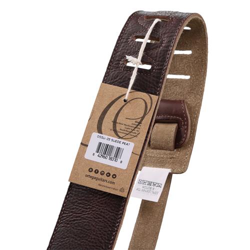 CORREA PARA GUITARRA CUERO SUEDE SERIES CAFE