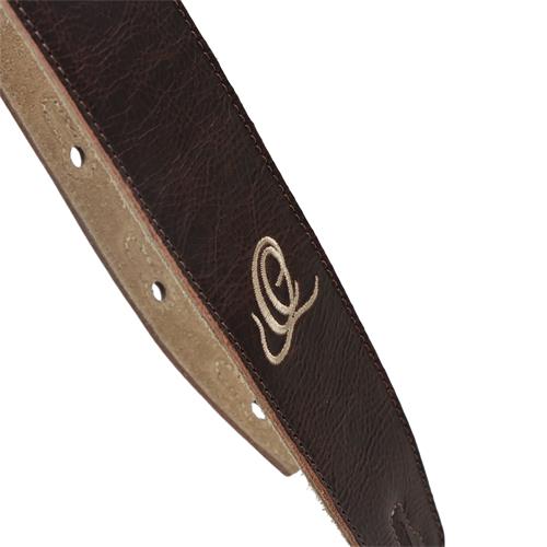 CORREA PARA GUITARRA CUERO SUEDE SERIES CAFE