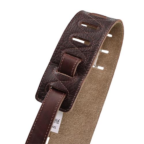 CORREA PARA GUITARRA CUERO SUEDE SERIES CAFE